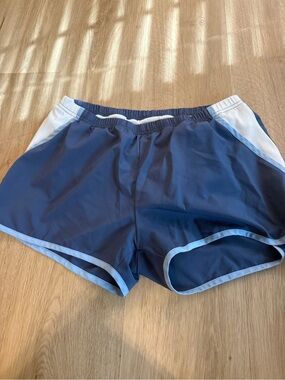 Aspire Navy Athletic Shorts with Light Blue Trim size adult medium